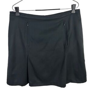 TAIL Solid Black Knit SKORT Skirt Shorts 12 Zip Golf Zip Tennis Sport Pickleball